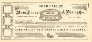 Gold Valley Main Tunnel and Mining Co.